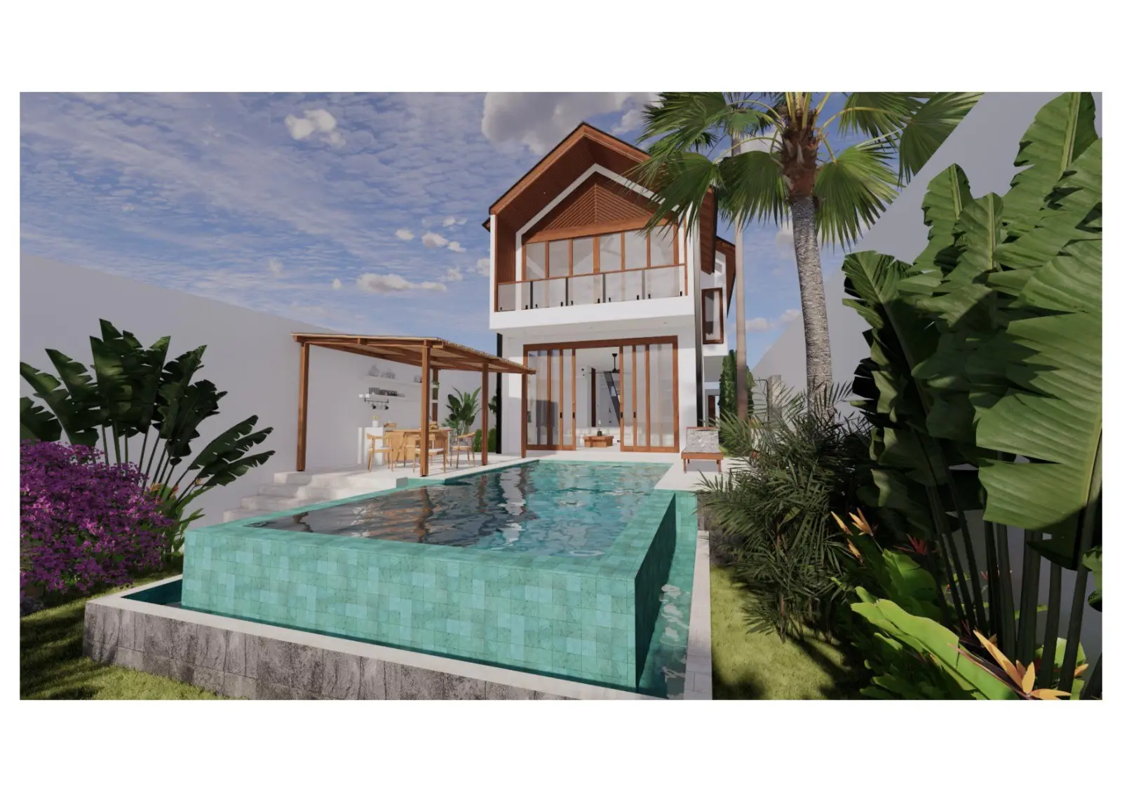 2-Bedroom Villa with Sleek Modern Design in Cepaka