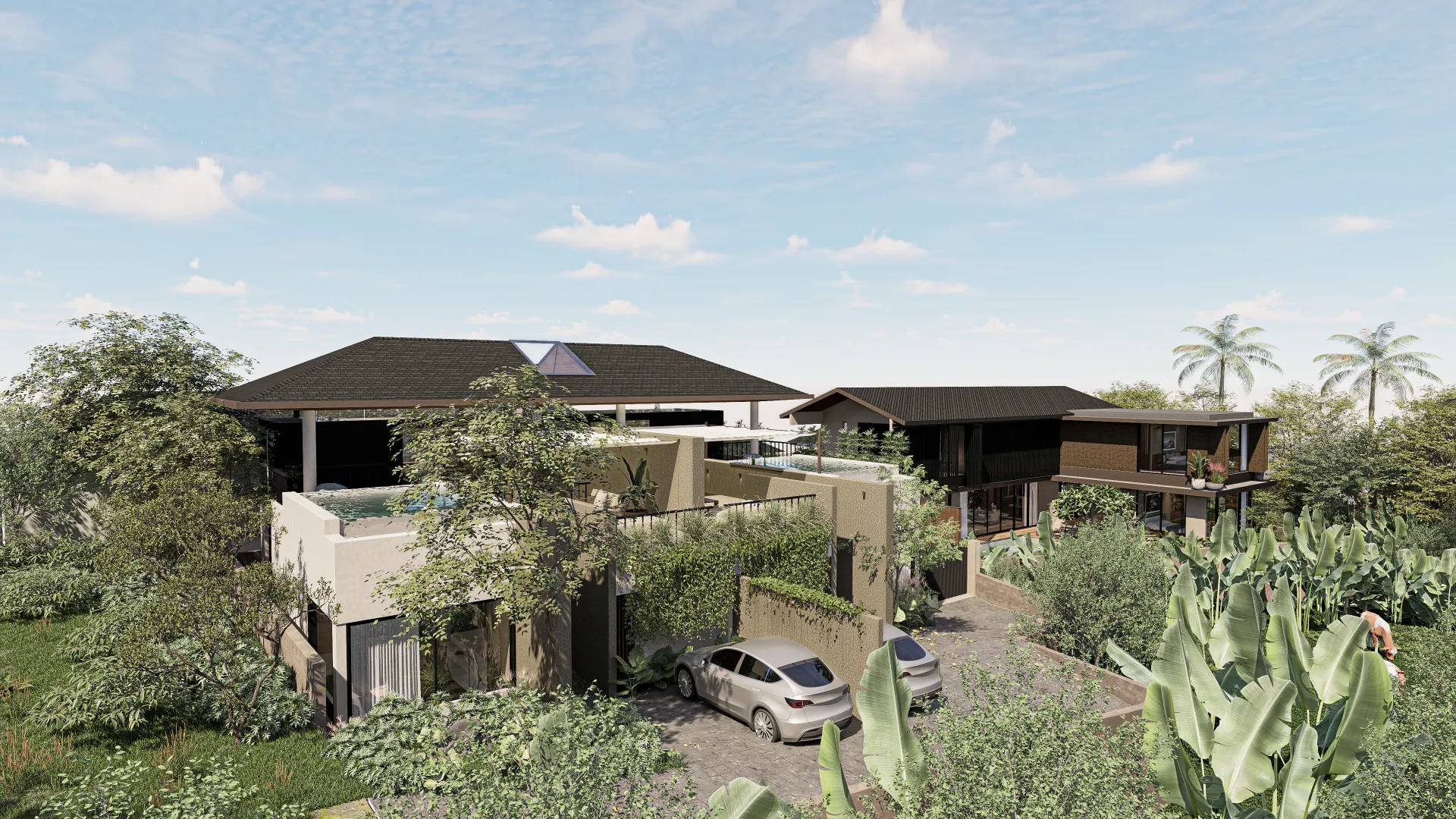 Brand new 3-bedroom villa with modern tropical design in Tumbak Bayuh