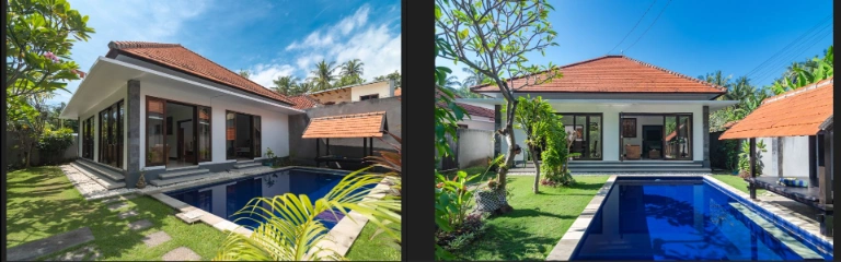 For rent two identical villas located within walking distance of Lovina beach
