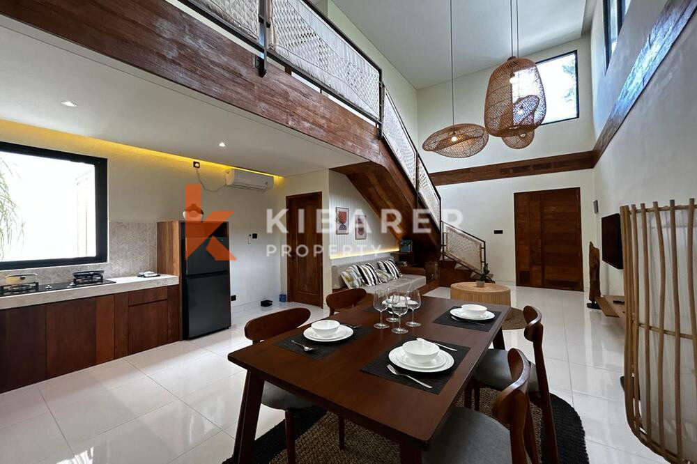 Mediterranean Two Bedroom Enclosed Living Room Villa Set in Kerobokan — image 7