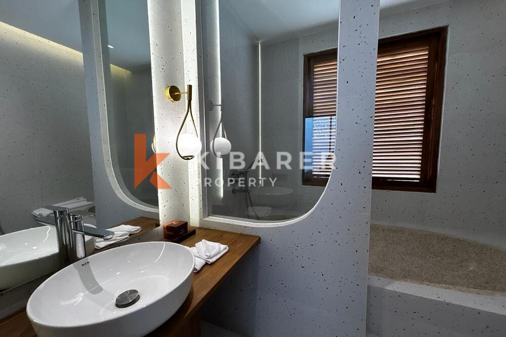 Mediterranean Two Bedroom Enclosed Living Room Villa Set in Kerobokan — image 13