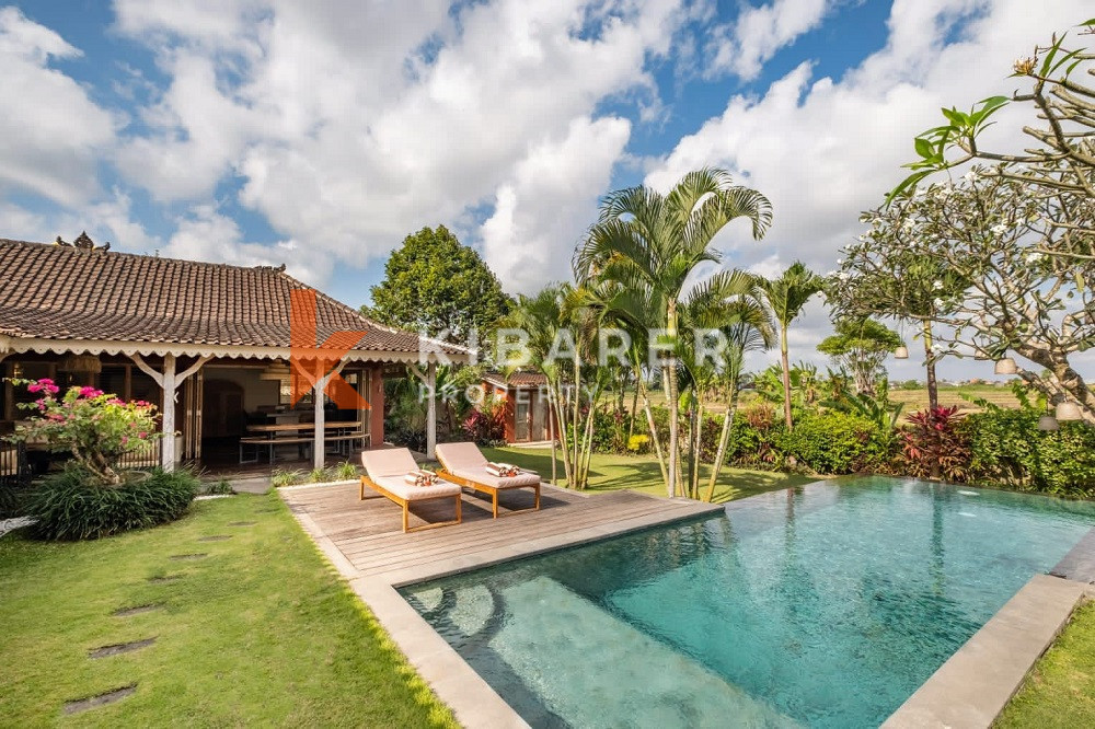 Four-Bedroom Gated Villa with Rice Field Views in Canggu