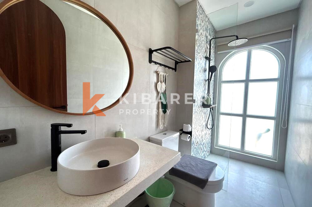 Stunning Three Bedroom Enclosed Livingroom Mediterranean Touches Villa Located in Pererenan — image 14