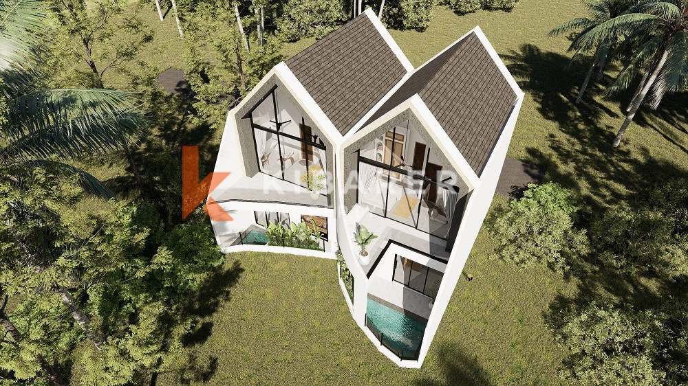 Offplan Stunning Modern Style Two-Storey Two-Bedroom Villa Enclosed Living Room in Pererenan