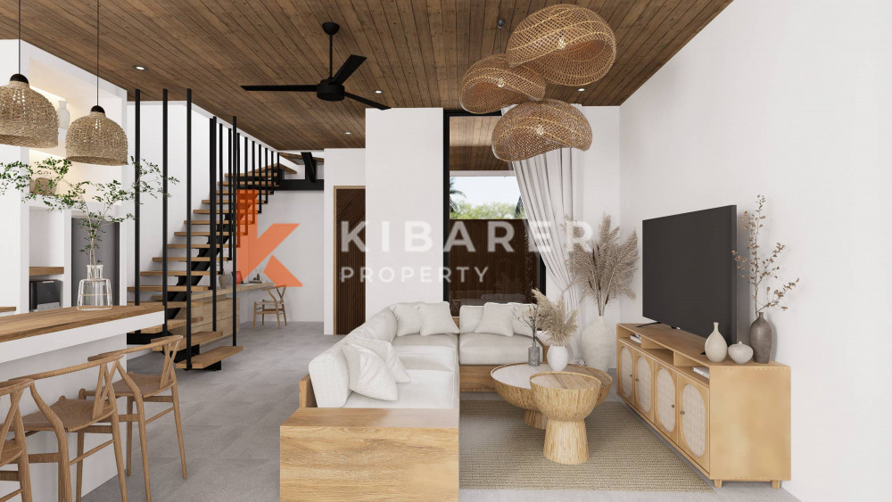 Offplan Stunning Modern Style Two-Storey Two-Bedroom Villa Enclosed Living Room in Pererenan — image 2