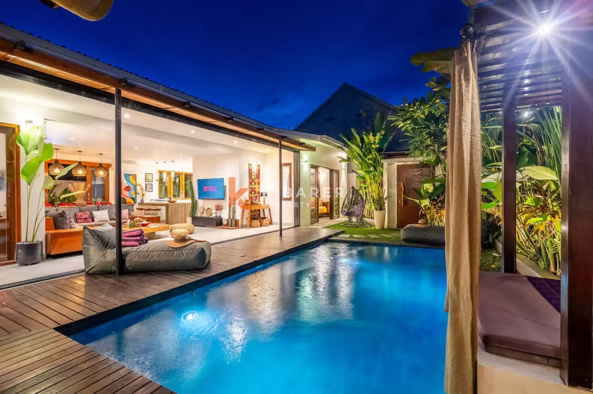 Designed Tropical Three Bedroom Enclosed Living Villa in Kerobokan — image 2