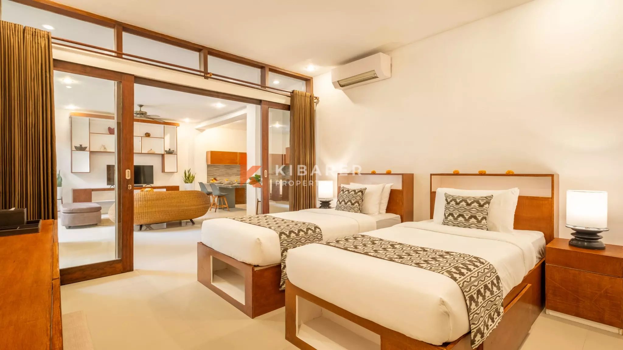 Timeless Balinese Two-Bedroom Enclosed Living Room in Kerobokan — image 17