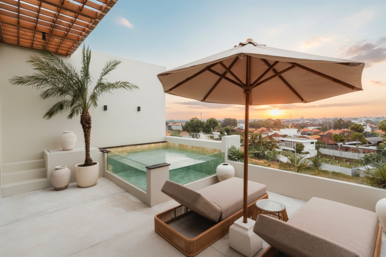 2BR Canggu Rice Field View Penthouse | Sunset Pool in Canggu, Bali
