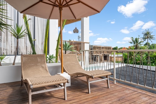 1BR Sunken Apartment | Sunset Deck & Private Pool in Canggu, Bali — image 12