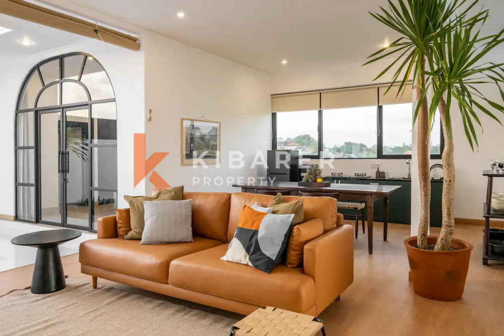 Stylish Two Bedroom Mediterranean Enclosed Living Room Villa Set in Canggu — image 5