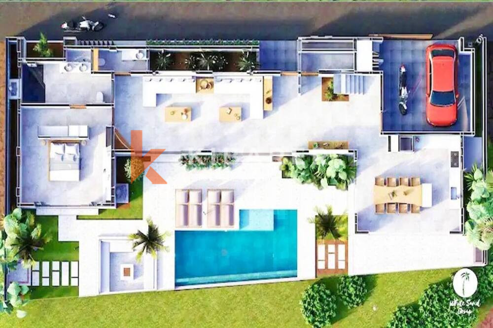 Luxe Three Bedroom Enclosed Living Room Villa Set in Pererenan — image 2