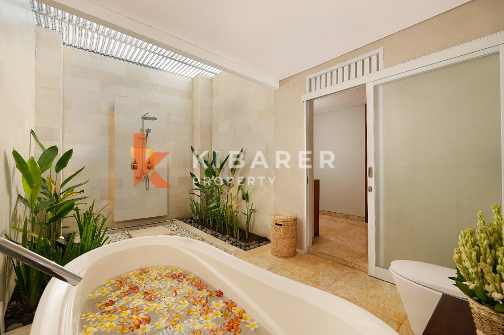 Epitome of Luxury Rustic Charm Three-Bedroom Enclosed Living Room Villa Situated in Canggu — image 6