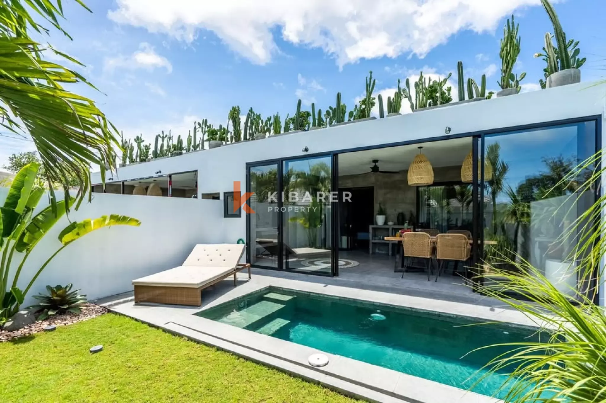 Concrete Fully Furnished Two-Bedrooms Enclosed Living Villa Situated in Pererenan Area — image 1