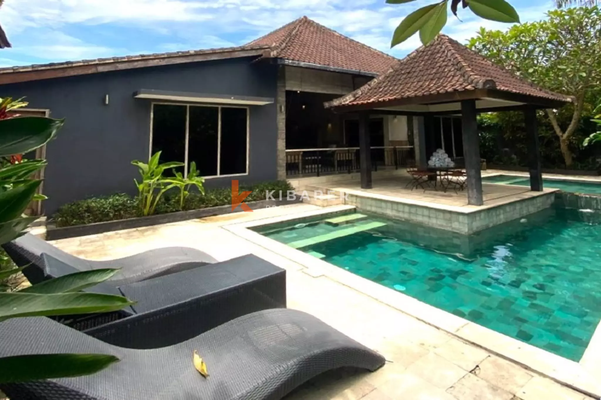 Corner Tropical Serenity Five-Bedrooms Villa in Kerobokan Area