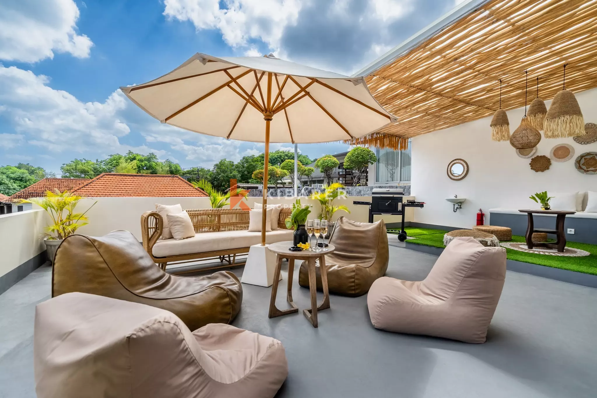 Boho-Chic Style Villa with Four Bedrooms and Enclosed Living Room, Just Steps from Echo Beach, Canggu — image 14