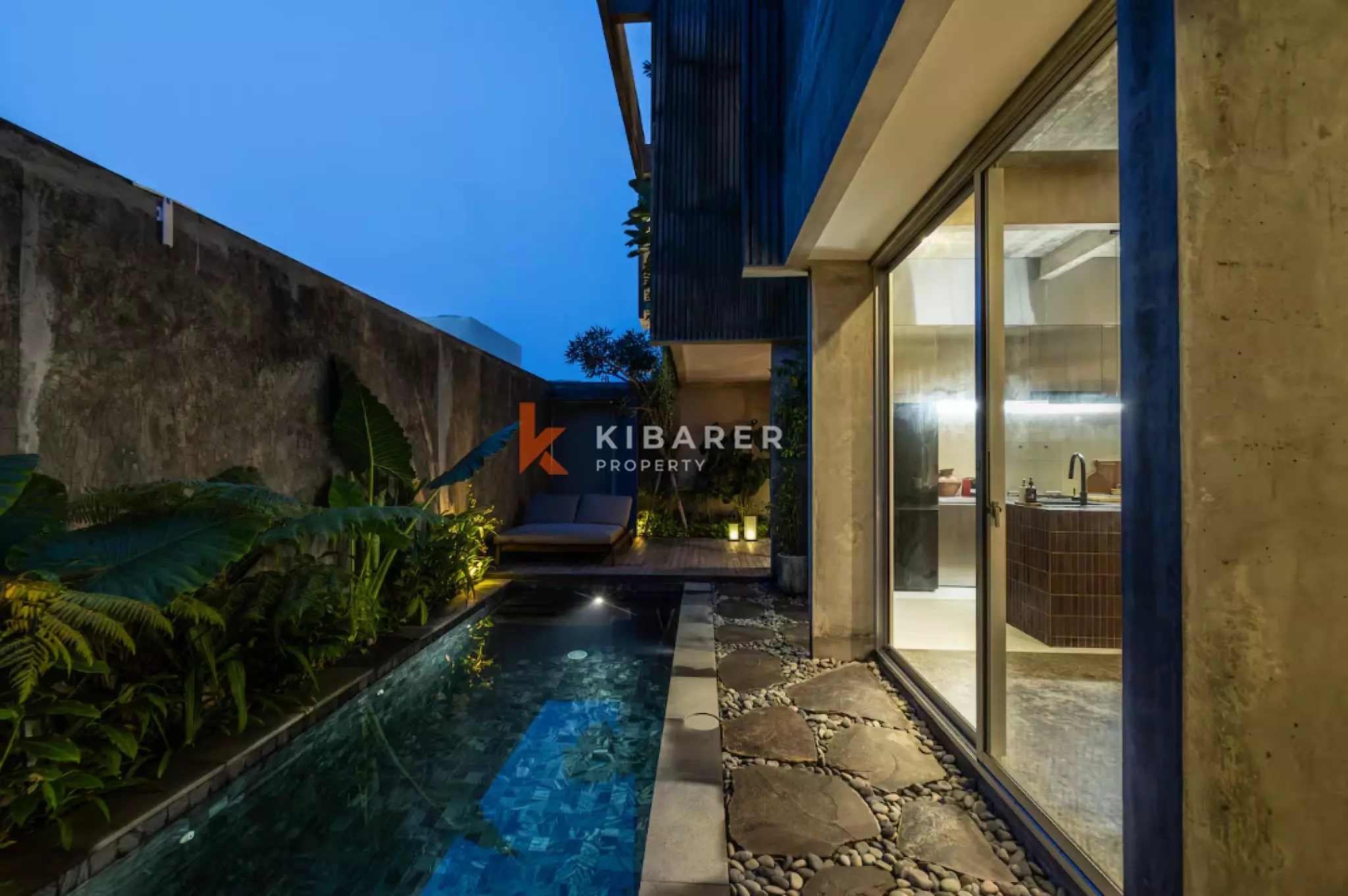 Modern Brutalist Two-Bedroom Villa with Private Pool and Rooftop Retreat in Ungasan