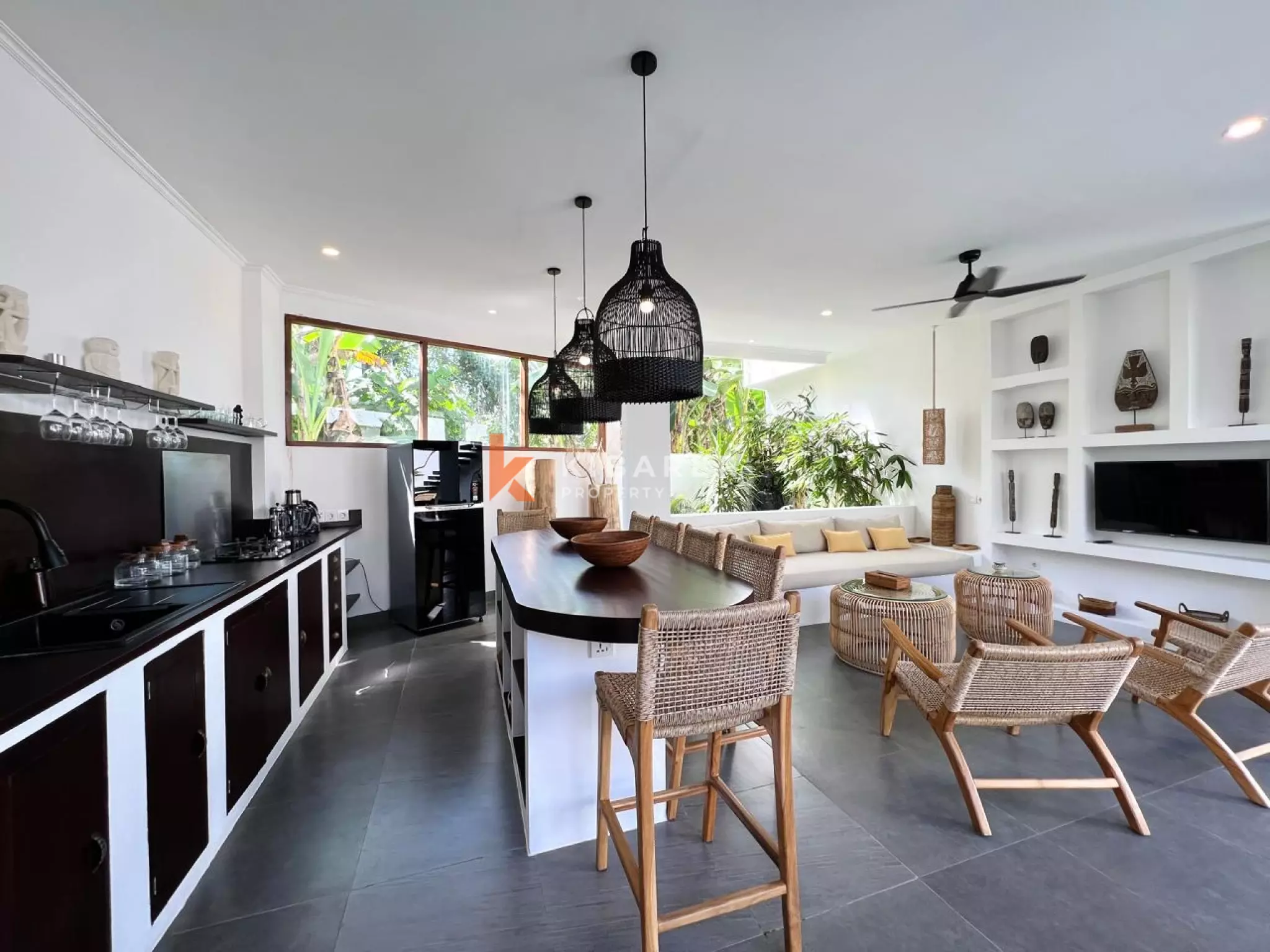 Three-Bedroom Tropical Modern Style Villa with Open Living Room & Rooftop Terrace in Tumbak Bayuh — image 9