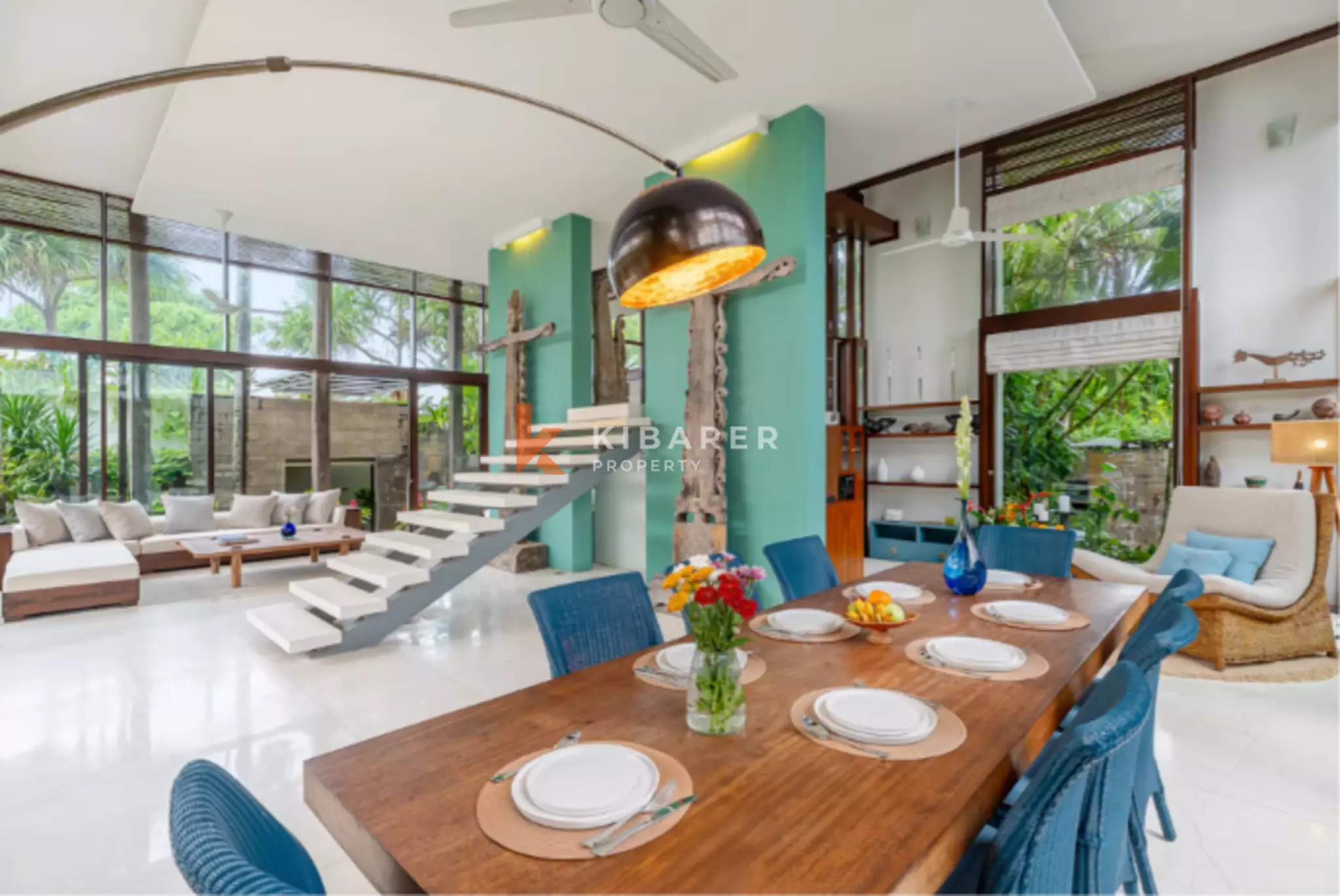 Luxurious and Tranquil Three-Bedroom Villa with Sauna & Gym in Canggu — image 9