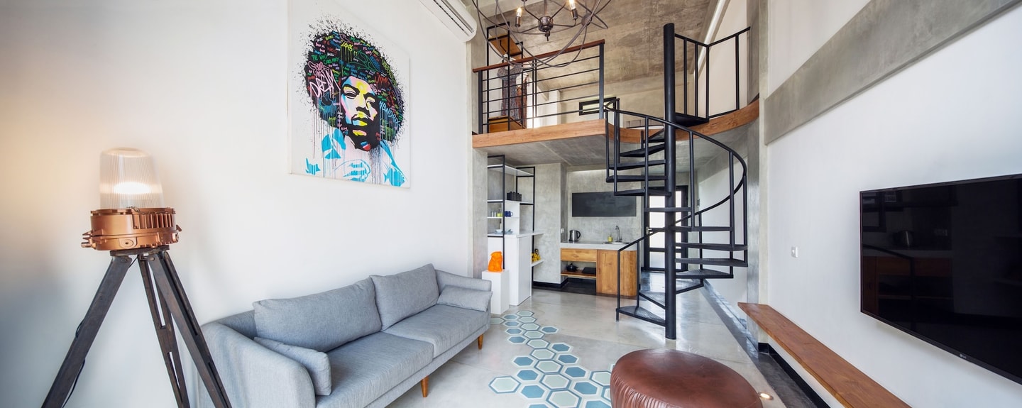 Seminyak Chic Loft 1BR | Swimming Pool, Near Cafes & Beach - Seminyak, Bali