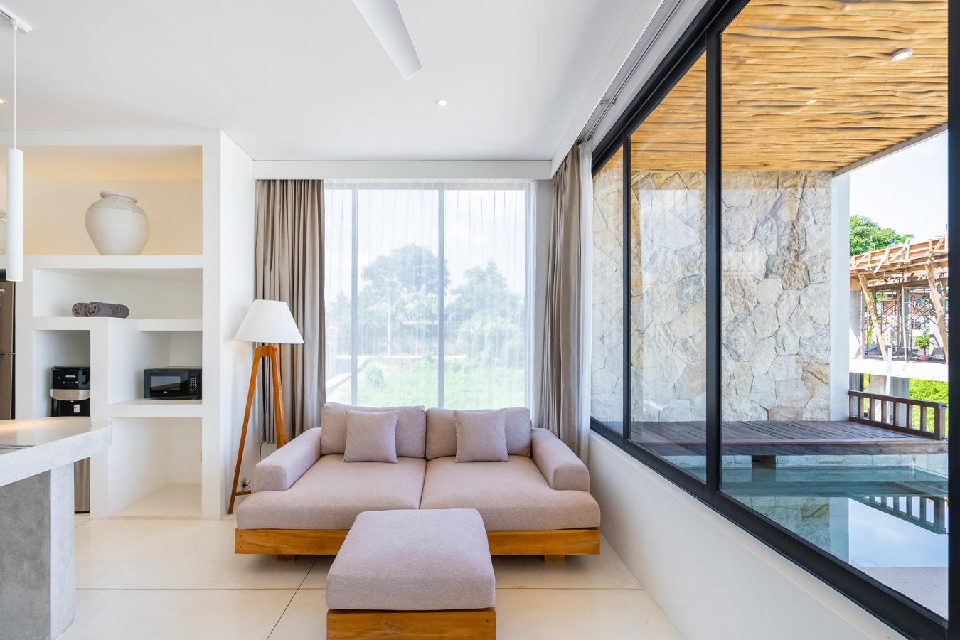 Chic 1BR Apartment near Pererenan Beach - Pool Balcony - Canggu, Bali — image 3