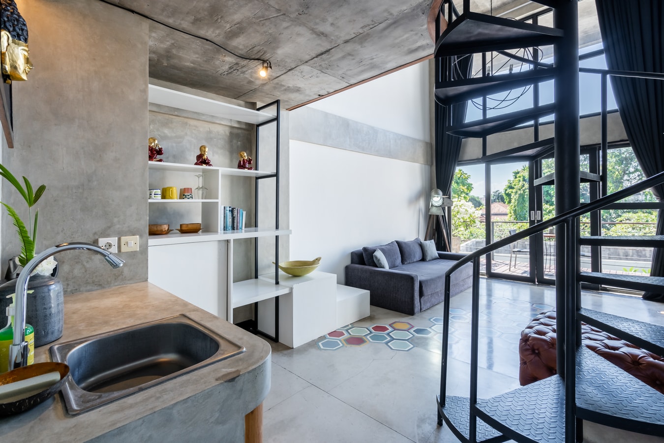 Loft 1K Futuristik dekat Pantai Double Six & Kafe - Seminyak, Bali — image 19