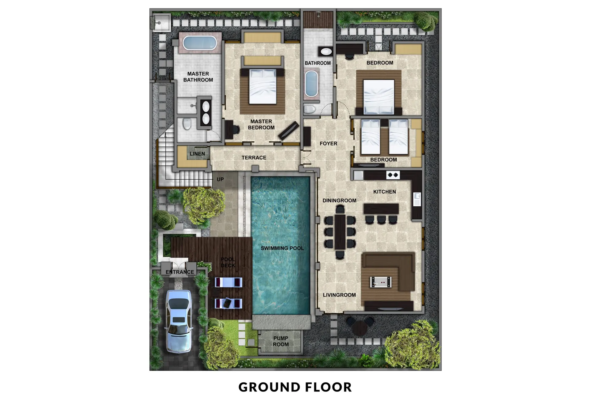 3 BR Courtyard Pool Villa Seminyak — 3BR Villa Rental in Seminyak — image 11