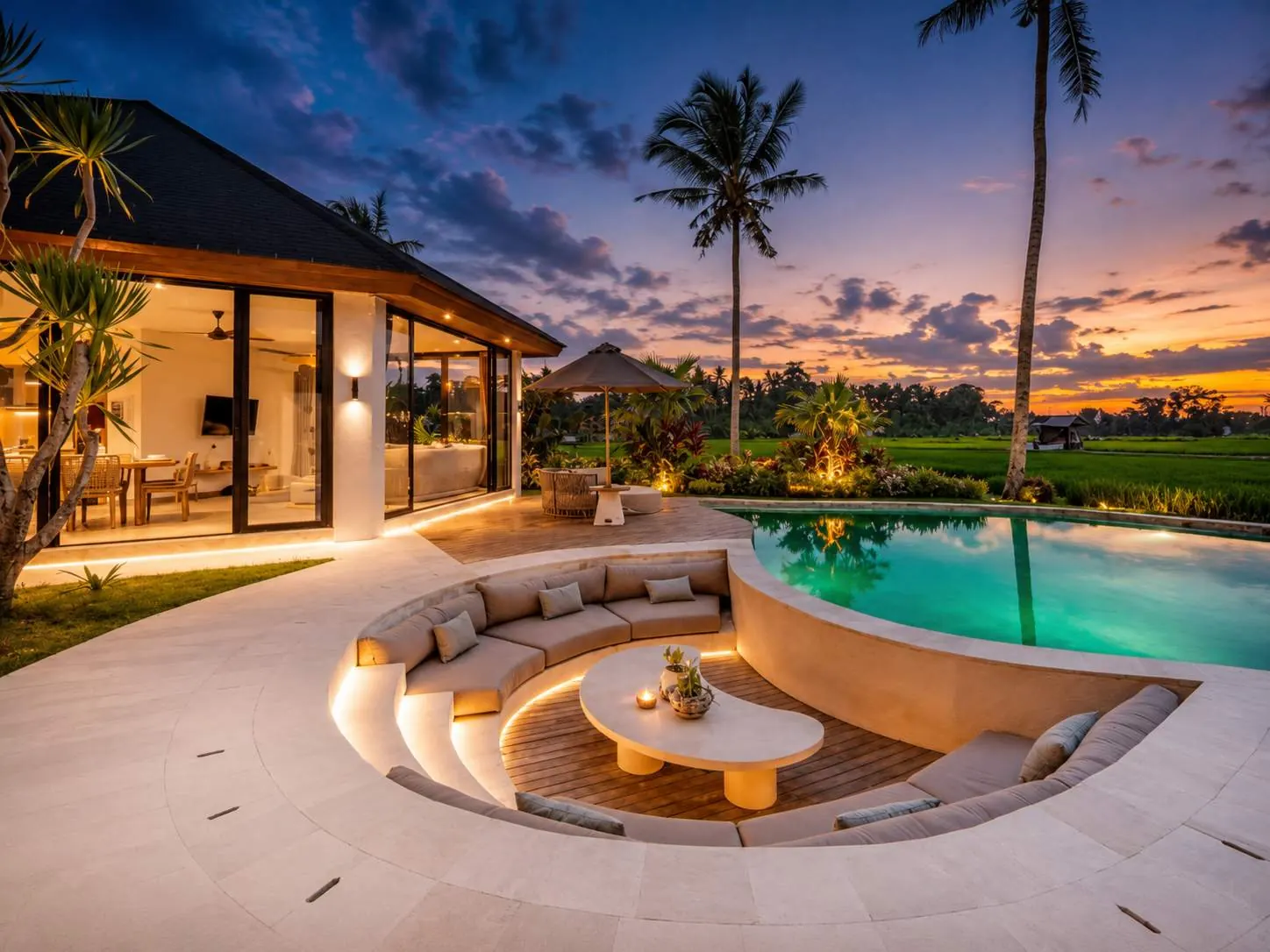 4 BR Tropical-Modern Rice-Field Retreat Ubud — 4BR Villa Rental in Ubud — image 3